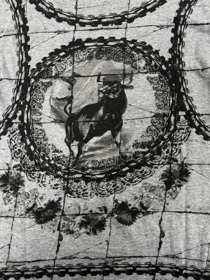 SS2015 Dolce & Gabbana Grey & Black Bull Corrida T-Shirt WNQIaJY 7