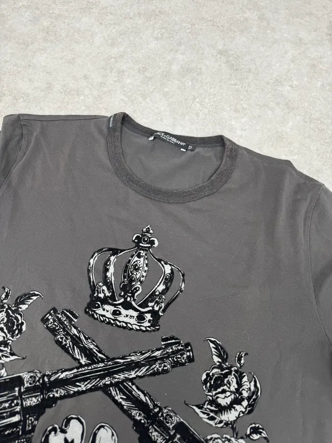2010s Dolce & Gabbana Grey Baroque Guns T-Shirt pbJHUDu 2