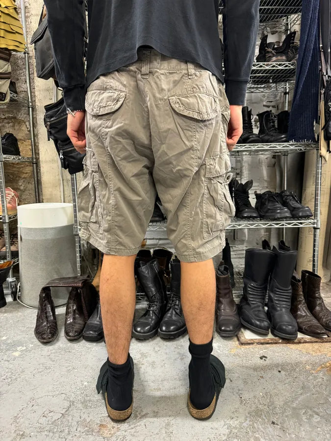 2000s Dolce & Gabbana Grey Beige Cargo Short OwkCYky 3