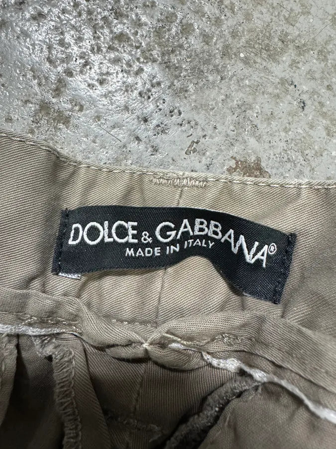 2000s Dolce & Gabbana Grey Beige Cargo Short OwkCYky 5
