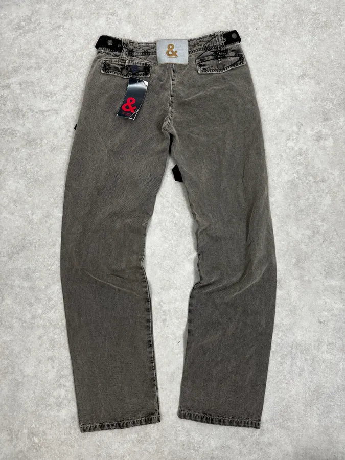 AW2003 Dolce & Gabbana Grey Bondage Pants NwmIRSJ 4