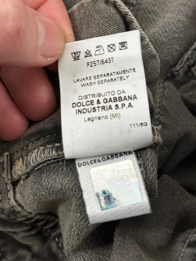 AW2003 Dolce & Gabbana Grey Bondage Pants NwmIRSJ 10