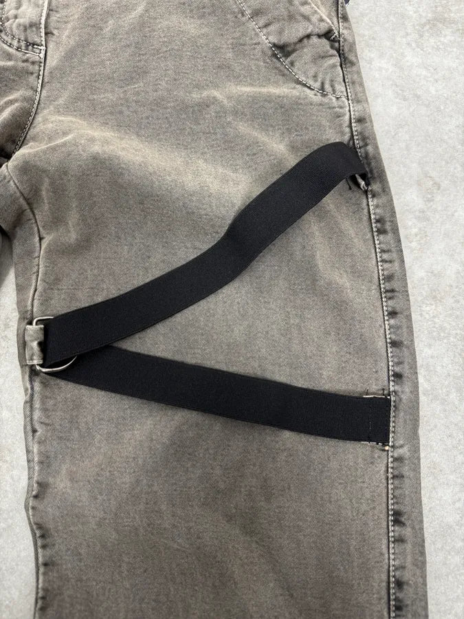 AW2003 Dolce & Gabbana Grey Bondage Pants NwmIRSJ 7