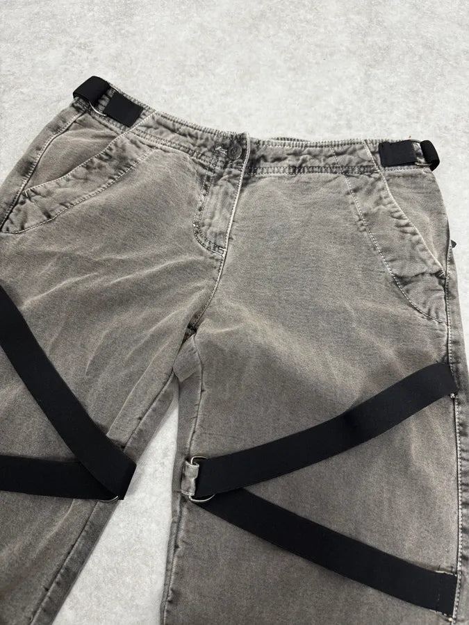 AW2003 Dolce & Gabbana Grey Bondage Pants NwmIRSJ 5