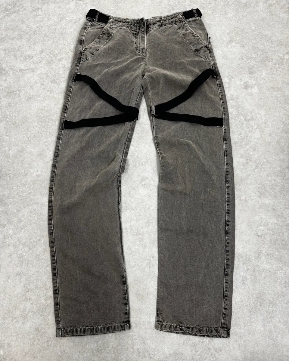 AW2003 Dolce & Gabbana Grey Bondage Pants NwmIRSJ 0