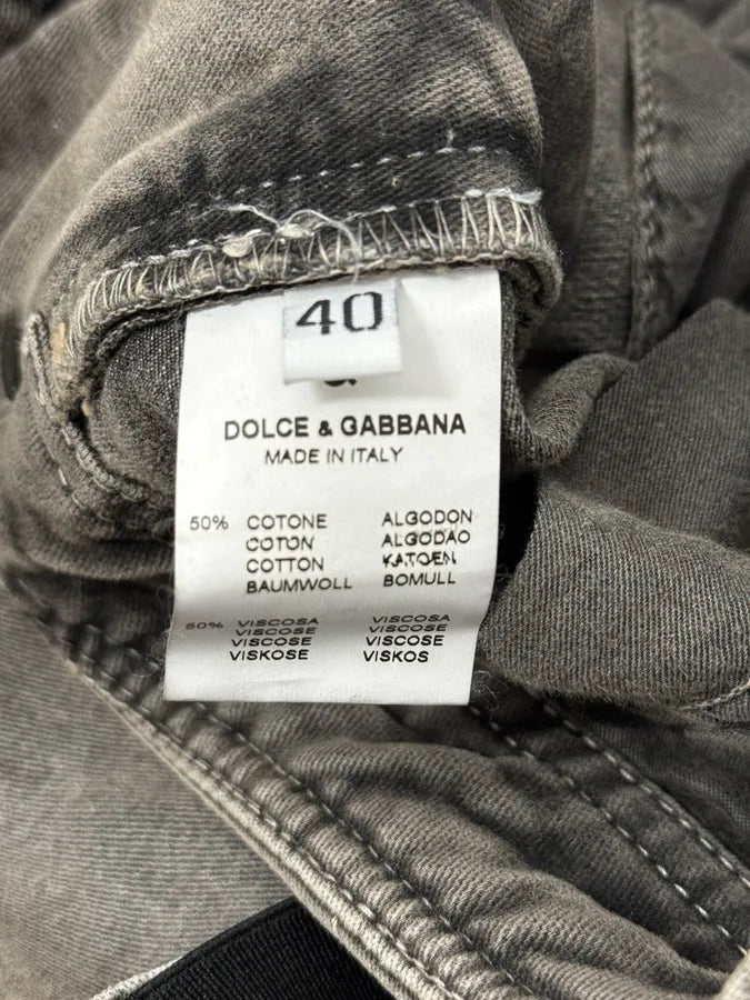 AW2003 Dolce & Gabbana Grey Bondage Pants NwmIRSJ 9