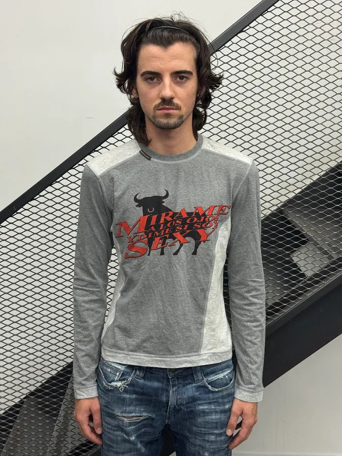 AW2004 Dolce & Gabbana Grey Sexy Bull Longsleeve mcgUjIk 1