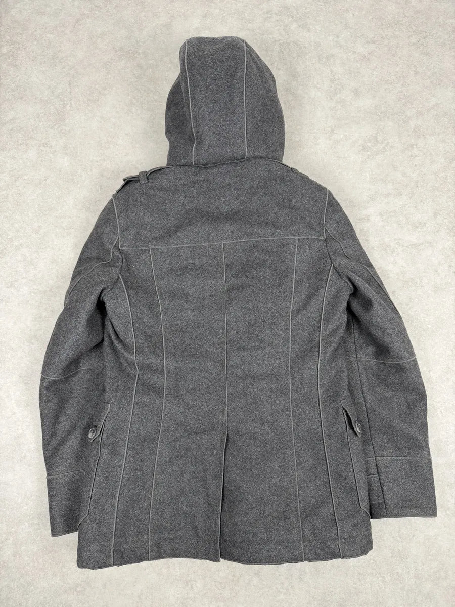 2000s Dolce & Gabbana Grey Caban Rabbit Fur Coat yqHkBhj 7