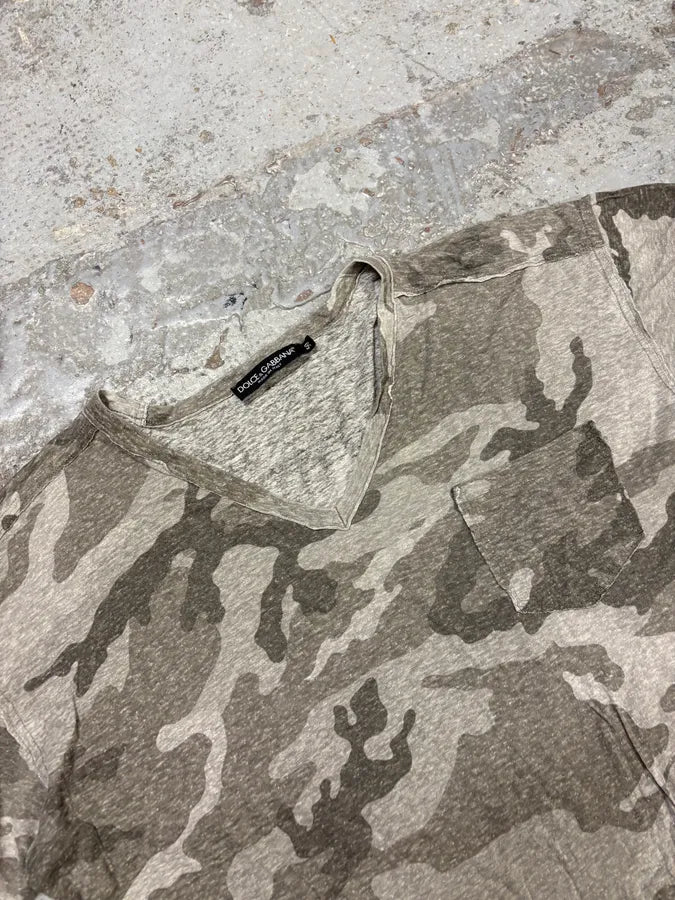 2000s Dolce & Gabbana Grey Camo T-Shirt JPZPCkr 4