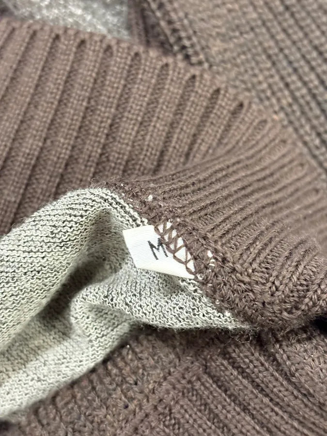 2000s Dolce & Gabbana Grey & Brown Cardigan Sweater kJuQfqt 11