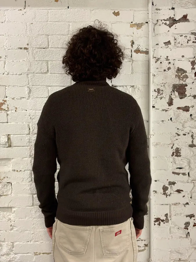 2000s Dolce & Gabbana Grey & Brown Cardigan Sweater kJuQfqt 2