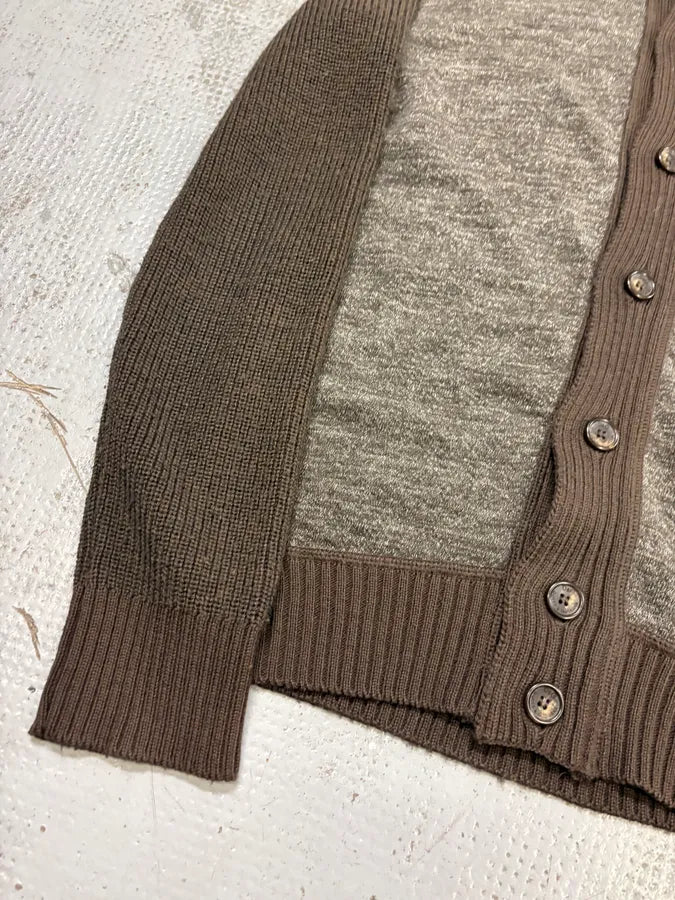 2000s Dolce & Gabbana Grey & Brown Cardigan Sweater kJuQfqt 7