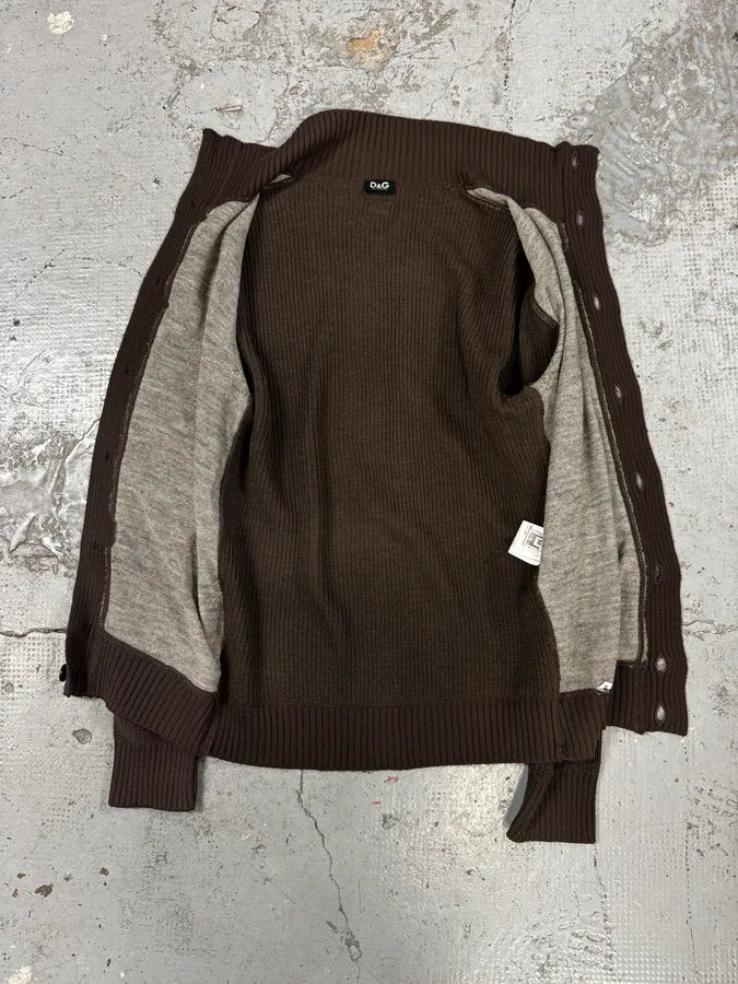 2000s Dolce & Gabbana Grey Cardigan Sweater kJuQfqt 6