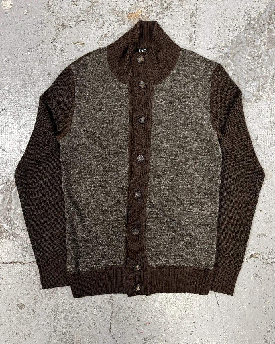 2000s Dolce & Gabbana Grey Cardigan Sweater kJuQfqt 0