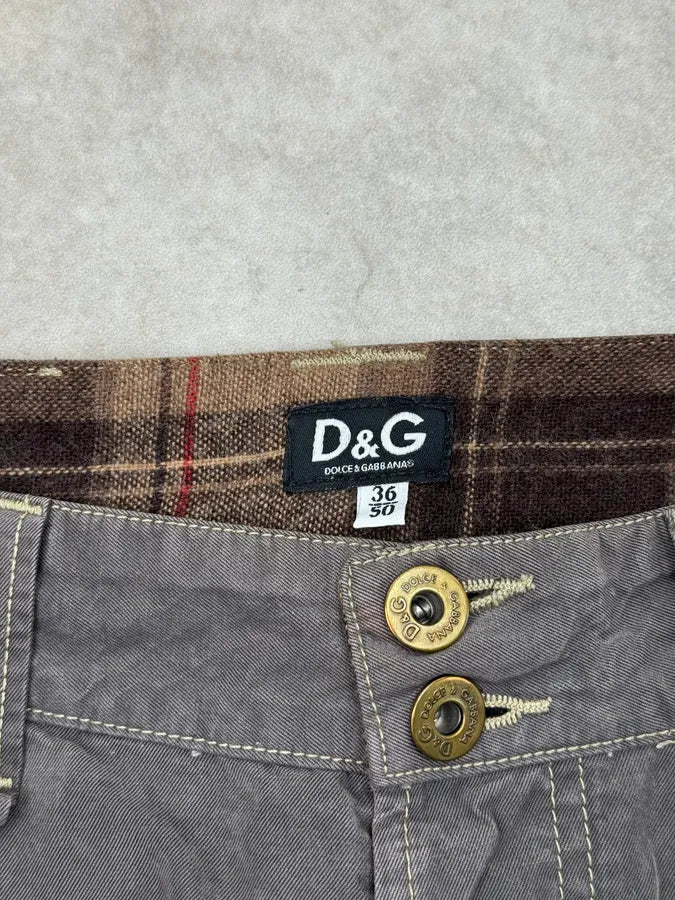AW2003 Dolce & Gabbana Grey Cargo Military Zip Side  Short ePBYxlg 10