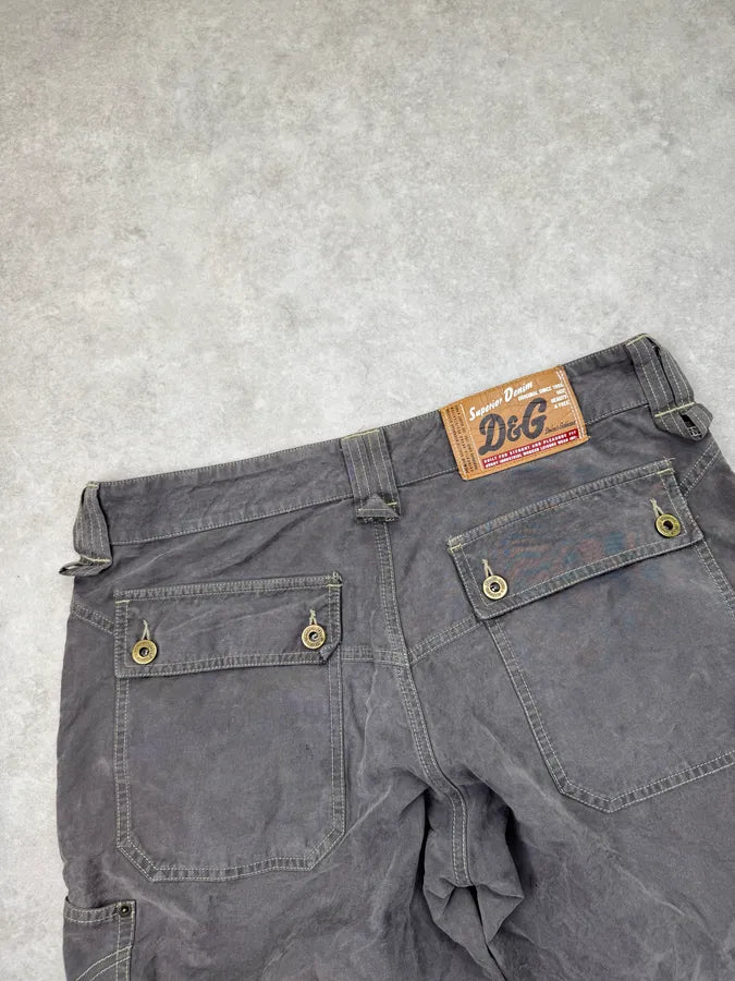 AW2003 Dolce & Gabbana Grey Cargo Military Zip Side  Short ePBYxlg 7