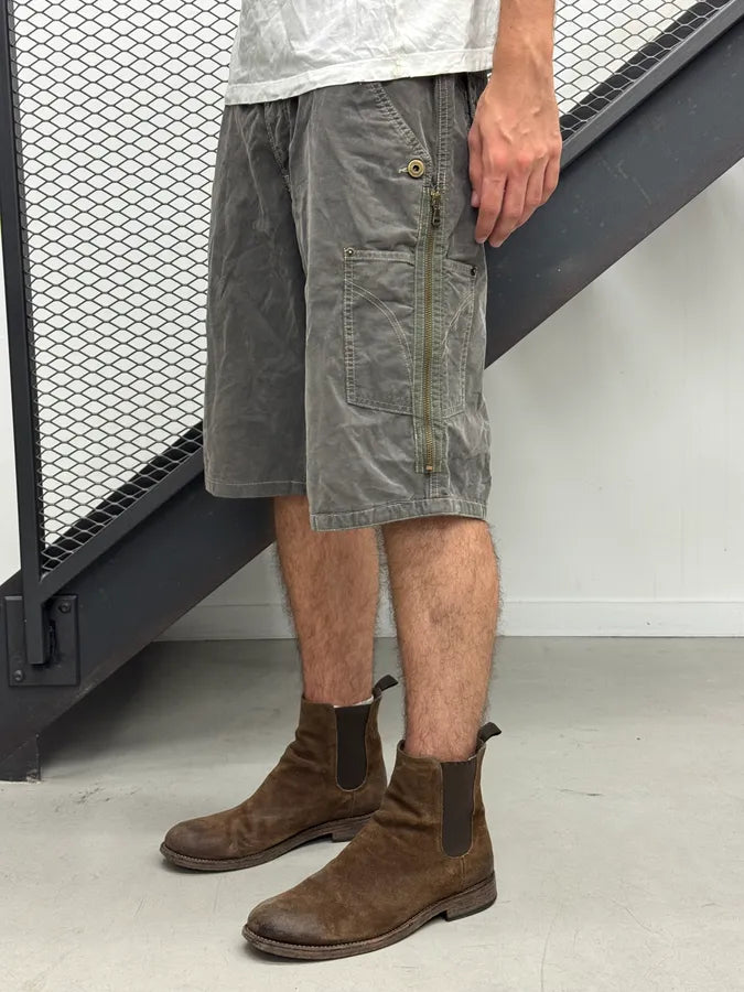 AW2003 Dolce & Gabbana Grey Cargo Military Zip Side  Short ePBYxlg 2