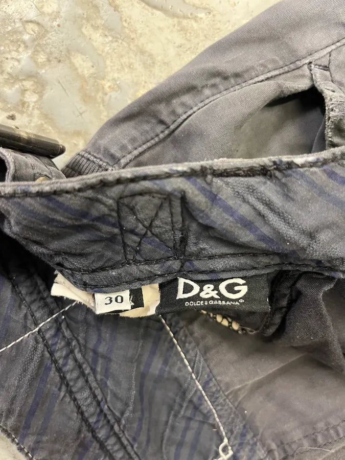 2000s Dolce & Gabbana Grey Cargo Shorts utmMGVo 6