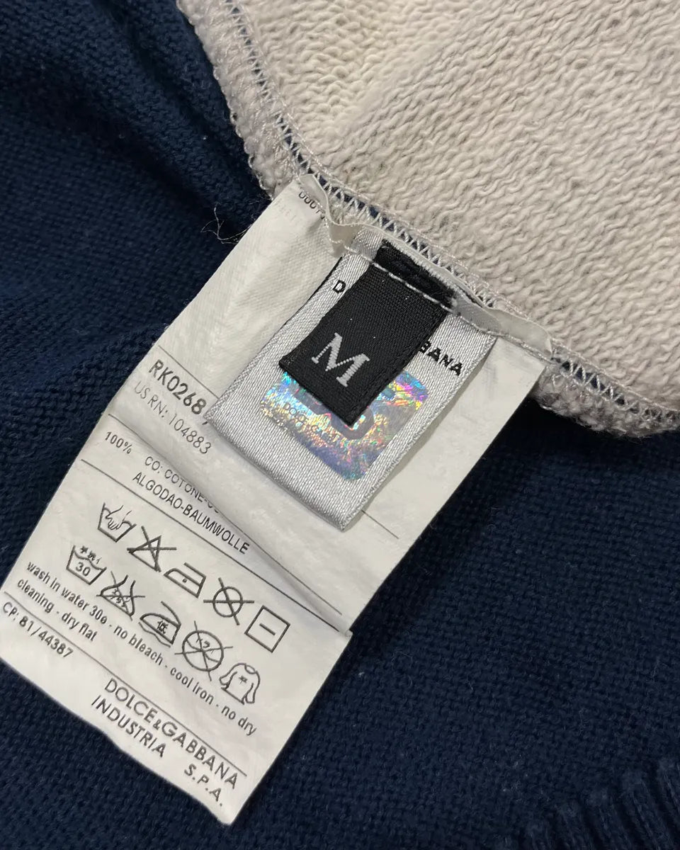 2000s Dolce & Gabbana Grey Checkered Sleeves Zip-Up Hoodie WUFPEgs 10