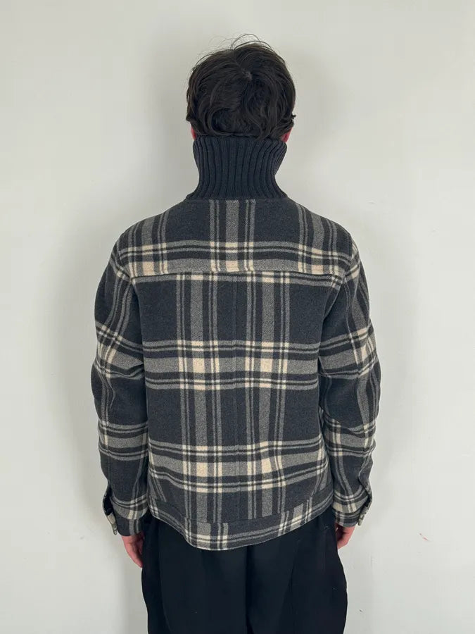2000s Dolce & Gabbana Grey Checkered Wool Jacket XSEryKq 2