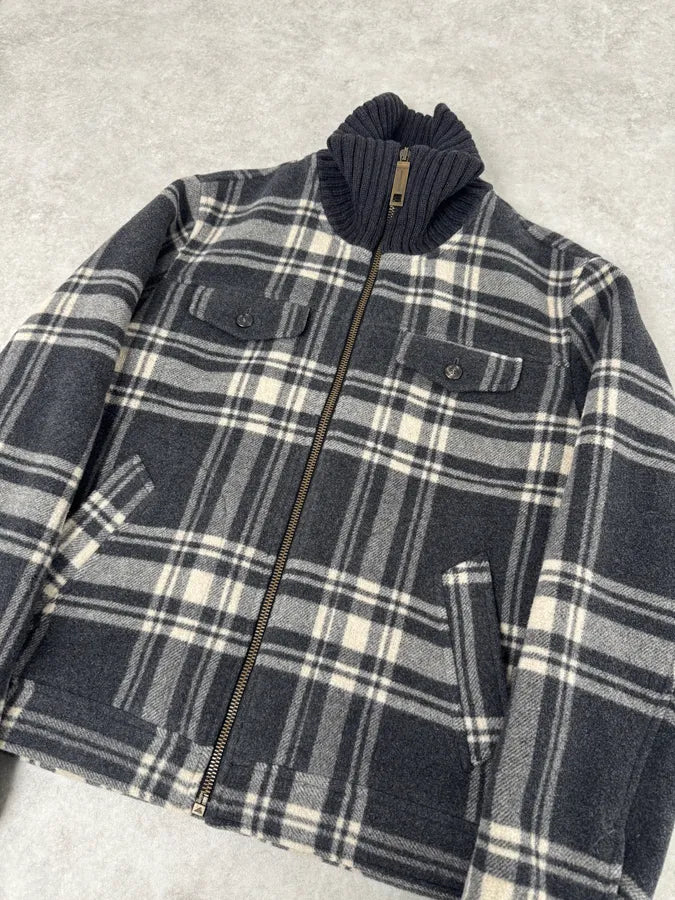 2000s Dolce & Gabbana Grey Checkered Wool Jacket XSEryKq 3