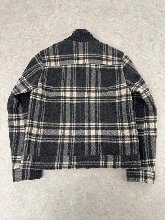 2000s Dolce & Gabbana Grey Checkered Wool Jacket XSEryKq 4