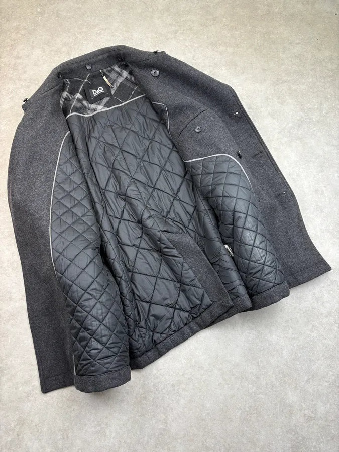 AW2009 Dolce & Gabbana Grey Classy Wool Caban Jacket ixrjaPF 7