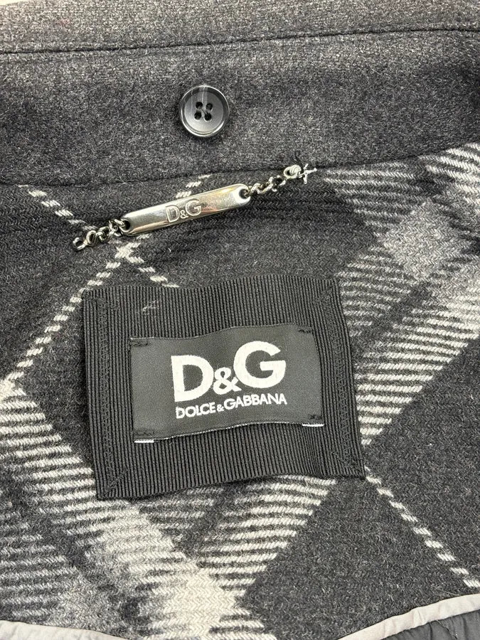 AW2009 Dolce & Gabbana Grey Classy Wool Caban Jacket ixrjaPF 9