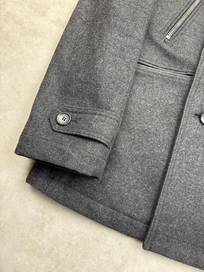 AW2009 Dolce & Gabbana Grey Classy Wool Caban Jacket ixrjaPF 6
