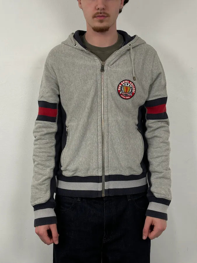 AW2007 Dolce & Gabbana Grey Royal College Zip-up Hoodie bzzRgAl 1