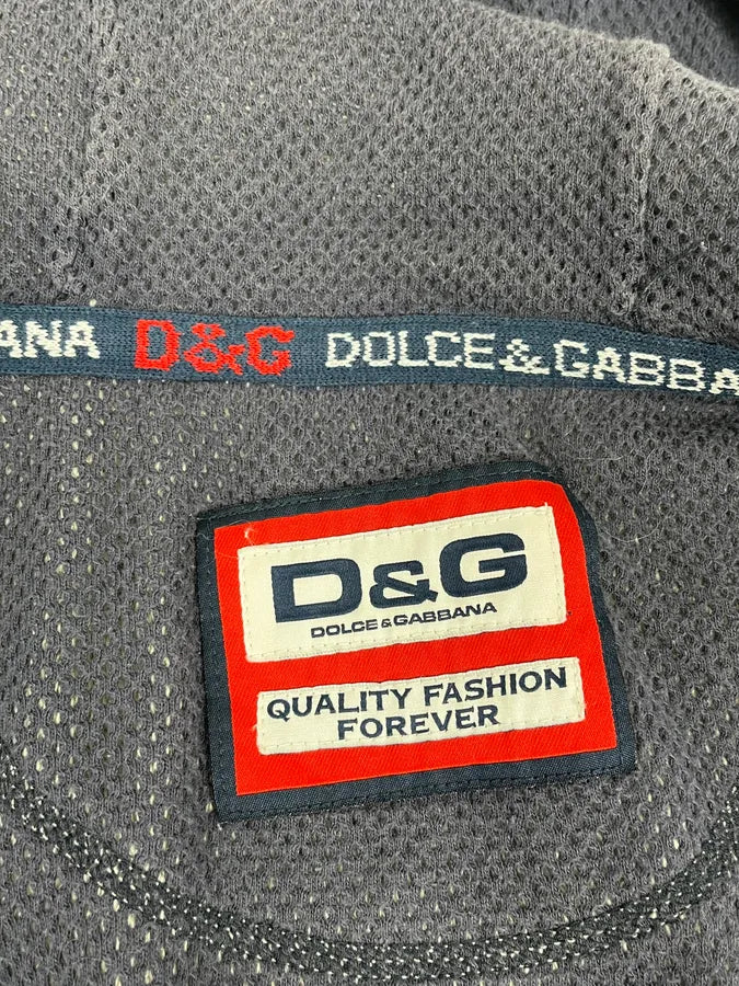 AW2007 Dolce & Gabbana Grey Royal College Zip-up Hoodie bzzRgAl 10