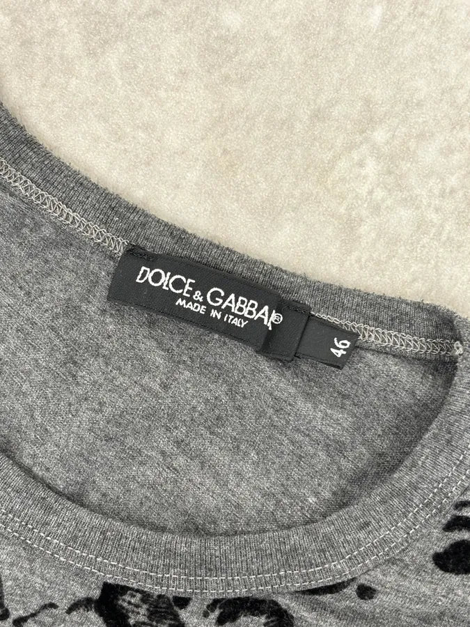 2010s Dolce & Gabbana Grey Baroque Crown Print Longsleeve pySpPjZ 7