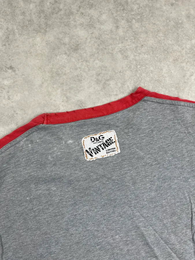 AW2004 Dolce & Gabbana Grey Cropped Switzerland T-Shirt RChCBph 5