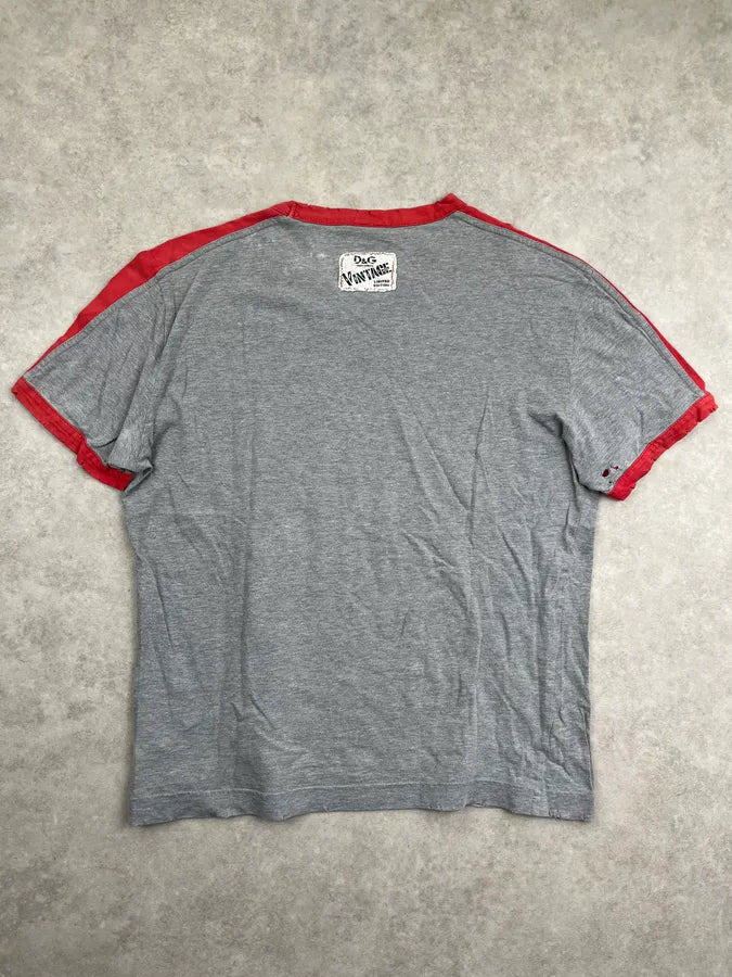 AW2004 Dolce & Gabbana Grey Cropped Switzerland T-Shirt RChCBph 3