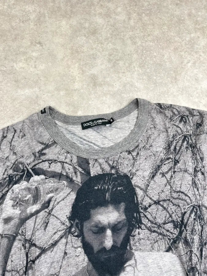 2000s Dolce & Gabbana Grey Tony Ward Print T-Shirt eItINuI 4