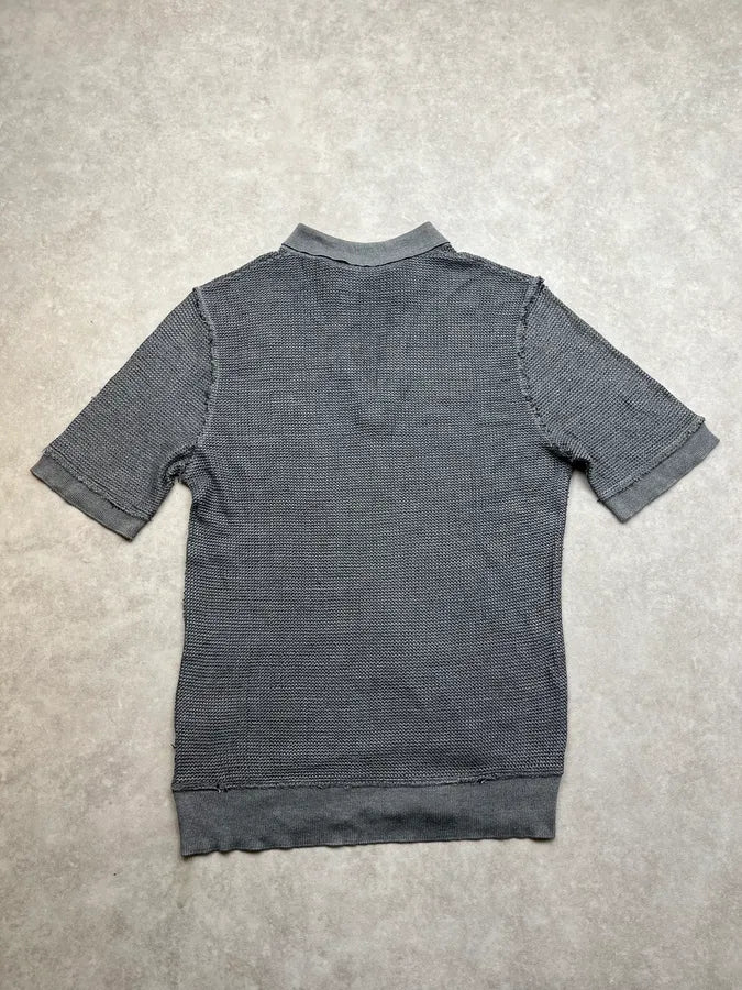 SS2012 Dolce & Gabbana Grey Waffle Knit Polo  ezOMjbw 5