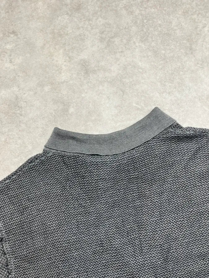 SS2012 Dolce & Gabbana Grey Waffle Knit Polo  ezOMjbw 6