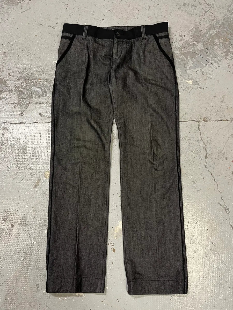 2000s Dolce & Gabbana Grey Cozy Straight Pants VyWfAYO 0