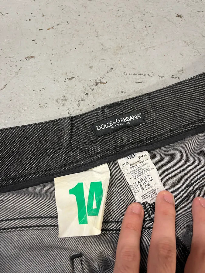 2000s Dolce & Gabbana Grey Cozy Straight Pants VyWfAYO 10