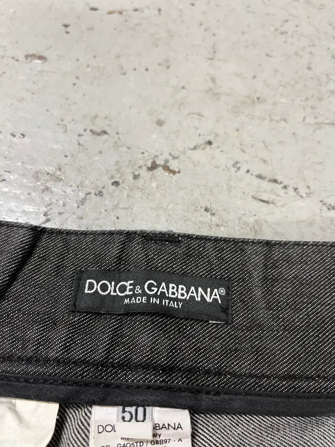 2000s Dolce & Gabbana Grey Cozy Straight Pants VyWfAYO 12