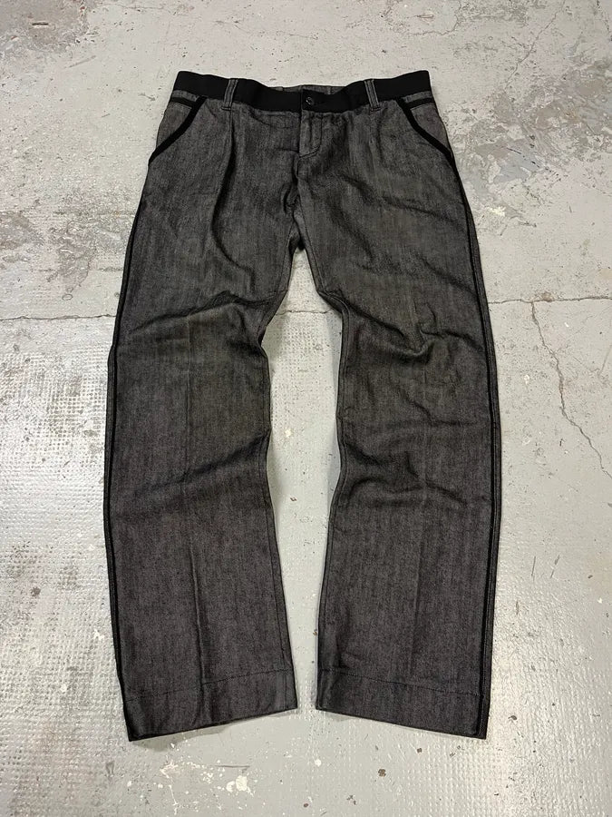 2000s Dolce & Gabbana Grey Cozy Straight Pants VyWfAYO 2