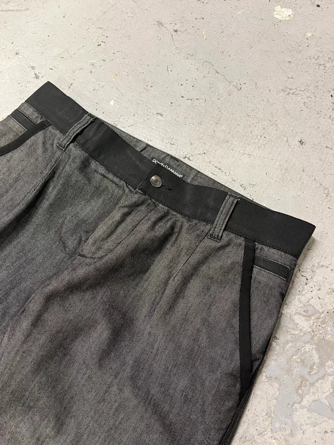 2000s Dolce & Gabbana Grey Cozy Straight Pants VyWfAYO 5