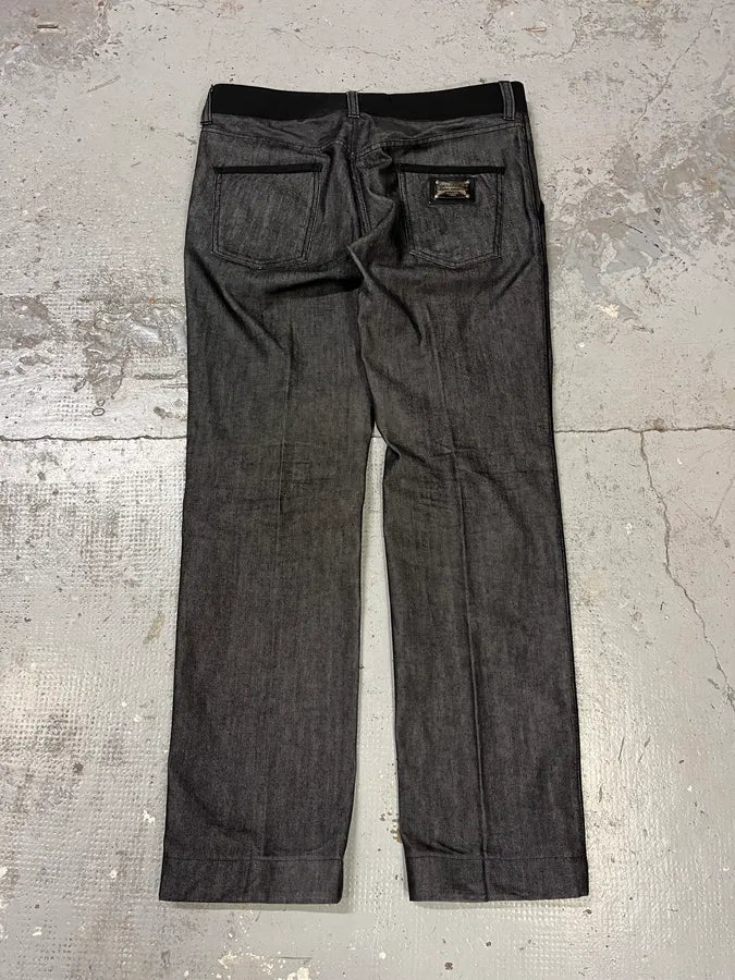 2000s Dolce & Gabbana Grey Cozy Straight Pants VyWfAYO 7