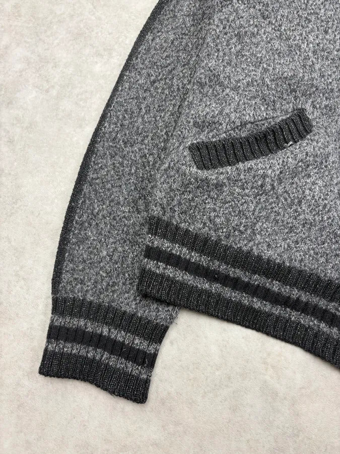 2000s Dolce & Gabbana Grey Cozy Wool Zip-up Sweater lciZwTz 7