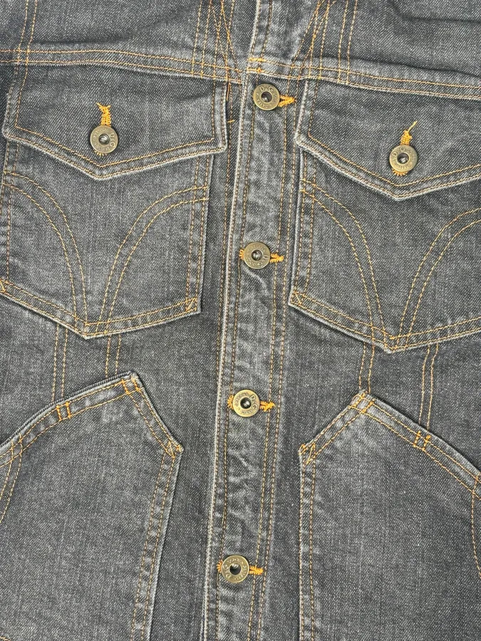 SS2005 Dolce & Gabbana Cargo Pocket Grey Denim Jacket hxVriuv 7