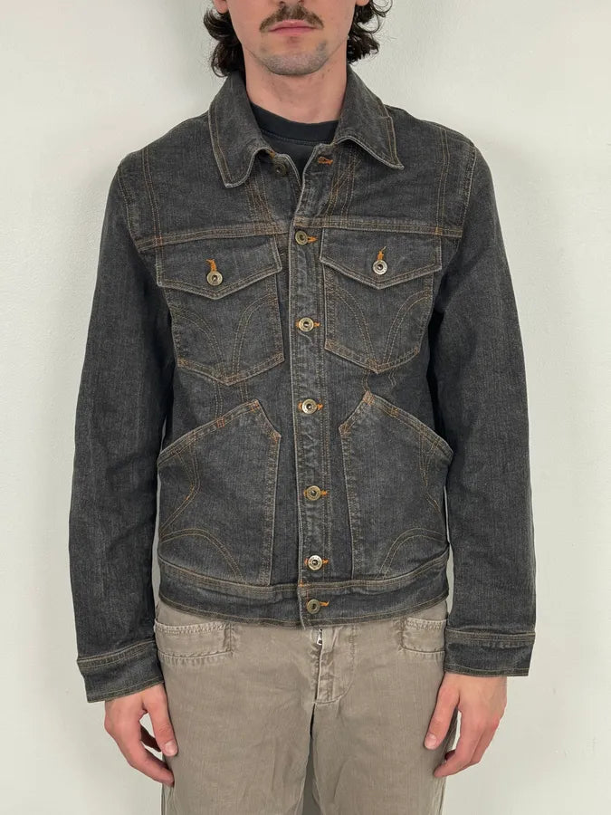 SS2005 Dolce & Gabbana Cargo Pocket Grey Denim Jacket hxVriuv 1