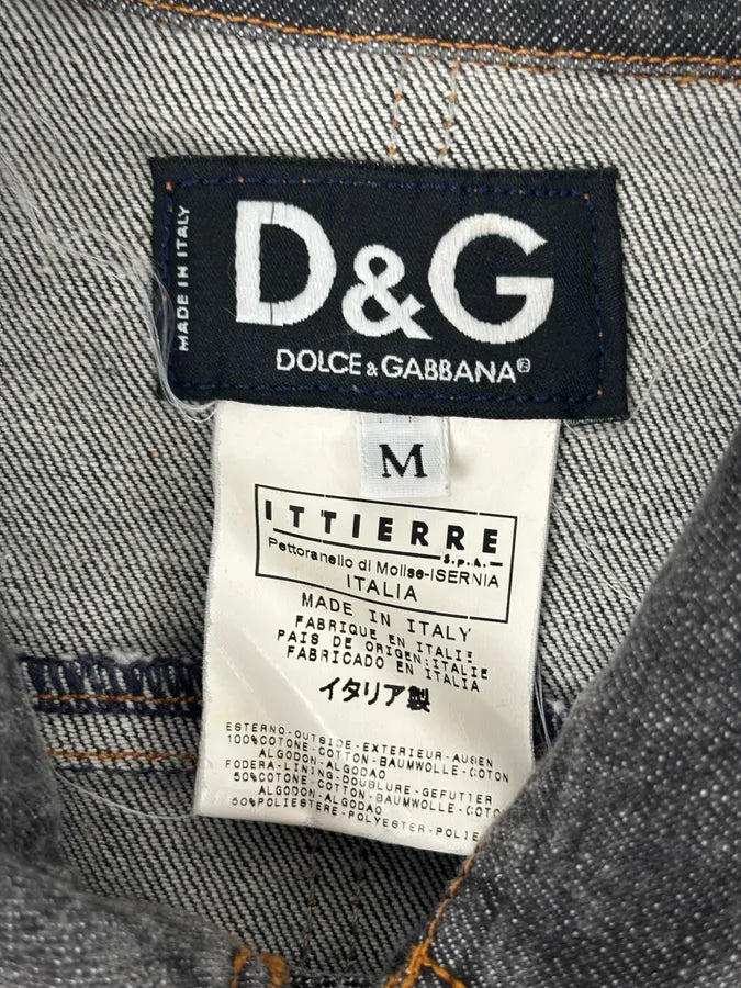 SS2005 Dolce & Gabbana Cargo Pocket Grey Denim Jacket hxVriuv 9