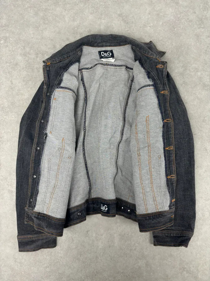 SS2005 Dolce & Gabbana Cargo Pocket Grey Denim Jacket hxVriuv 6