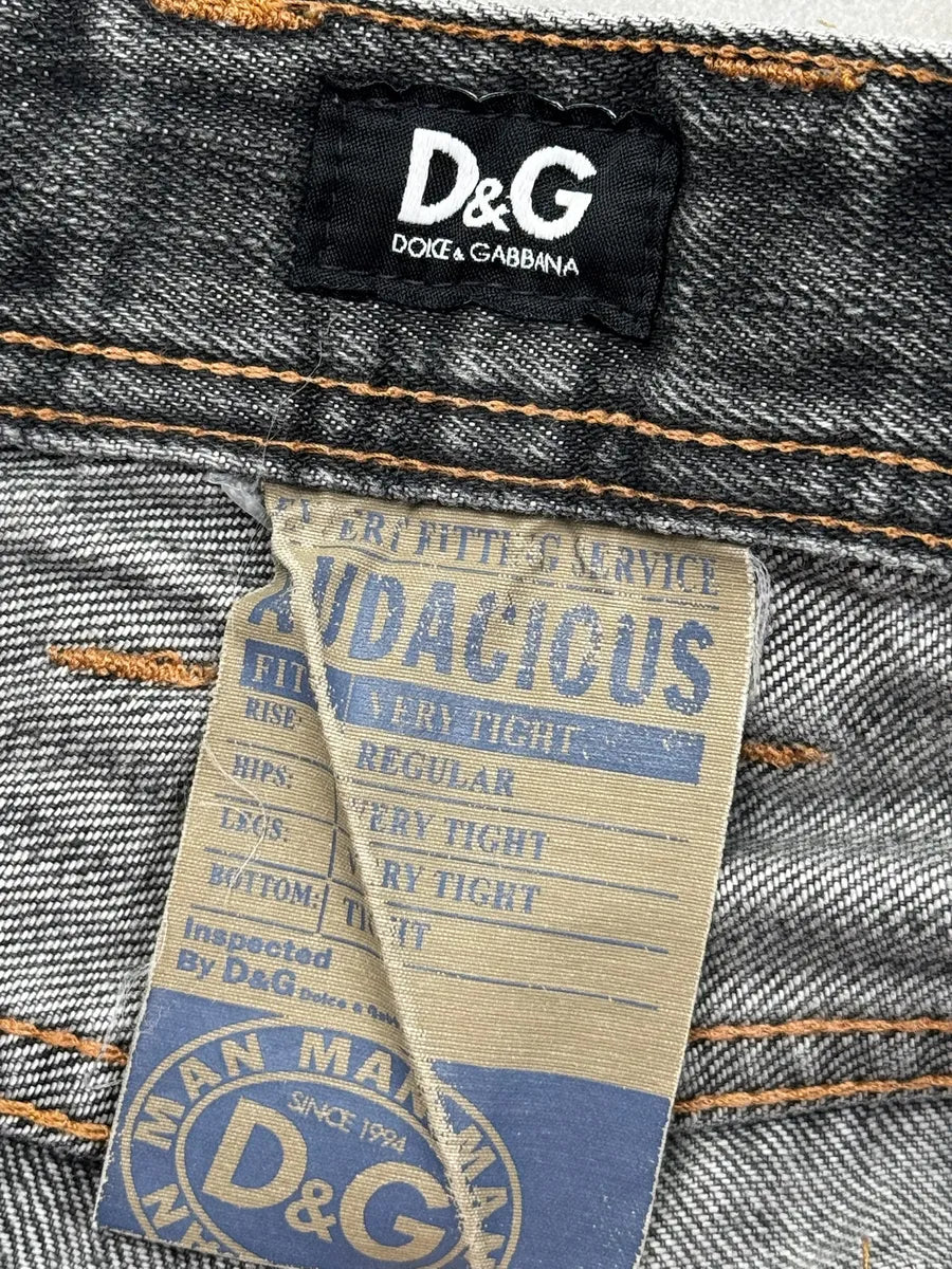 2000s Dolce & Gabbana Grey Denim Distressed Jeans skvhiYT 10