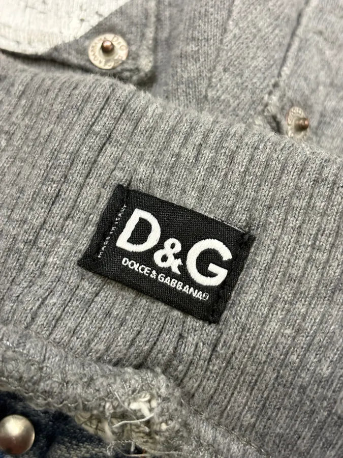 SS2005 Dolce & Gabbana Grey Equator Denim Distressed Shorts VEyOCDK 9